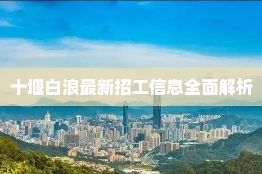 十堰白浪最新招工信息全面解析