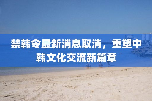 禁韓令最新消息取消，重塑中韓文化交流新篇章