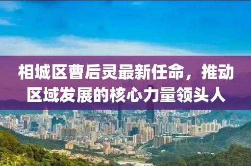 相城區(qū)曹后靈最新任命，推動(dòng)區(qū)域發(fā)展的核心力量領(lǐng)頭人
