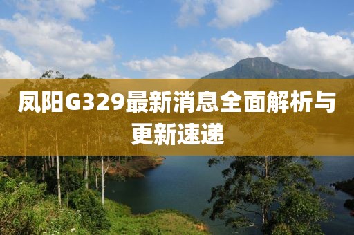 鳳陽G329最新消息全面解析與更新速遞