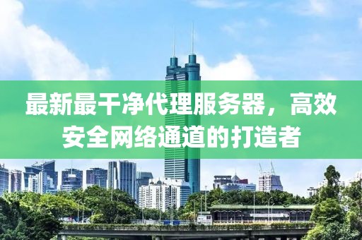 最新最干凈代理服務(wù)器，高效安全網(wǎng)絡(luò)通道的打造者