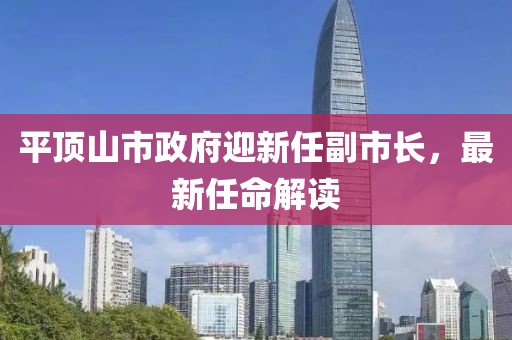 平頂山市政府迎新任副市長(zhǎng)，最新任命解讀