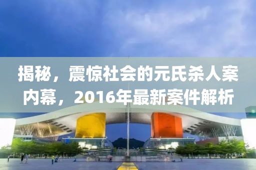 揭秘，震驚社會的元氏殺人案內(nèi)幕，2016年最新案件解析