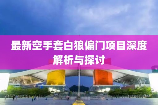 最新空手套白狼偏門項(xiàng)目深度解析與探討