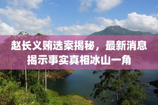 趙長(zhǎng)義賄選案揭秘，最新消息揭示事實(shí)真相冰山一角
