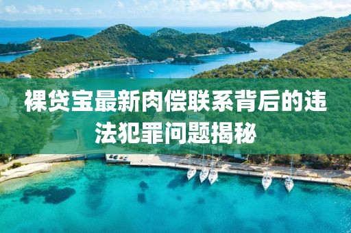 裸貸寶最新肉償聯(lián)系背后的違法犯罪問(wèn)題揭秘