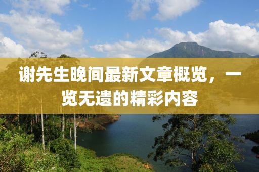 謝先生晚間最新文章概覽，一覽無遺的精彩內(nèi)容