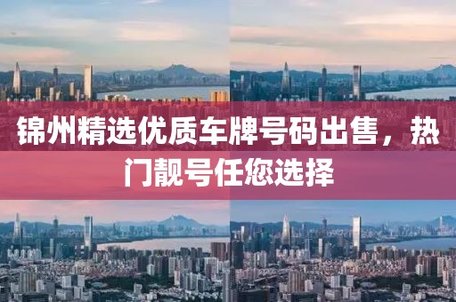 錦州精選優(yōu)質(zhì)車牌號碼出售，熱門靚號任您選擇