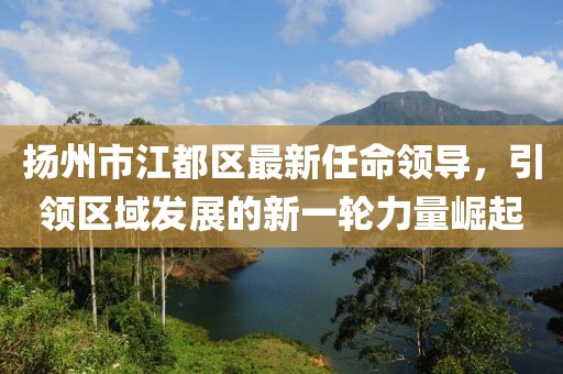 揚(yáng)州市江都區(qū)最新任命領(lǐng)導(dǎo)，引領(lǐng)區(qū)域發(fā)展的新一輪力量崛起