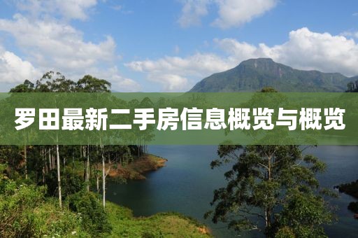 羅田最新二手房信息概覽與概覽