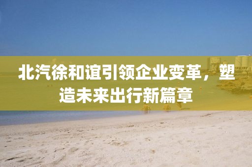 北汽徐和誼引領(lǐng)企業(yè)變革，塑造未來出行新篇章