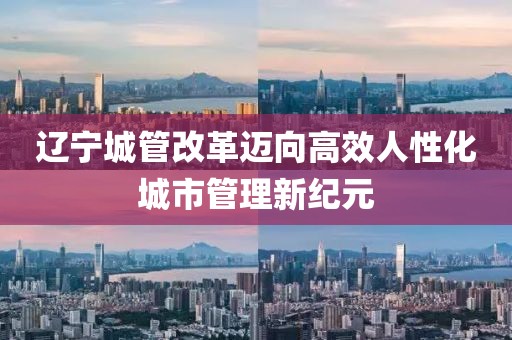遼寧城管改革邁向高效人性化城市管理新紀(jì)元