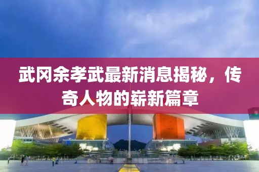 武岡余孝武最新消息揭秘，傳奇人物的嶄新篇章