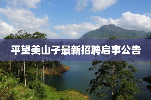 平望美山子最新招聘啟事公告