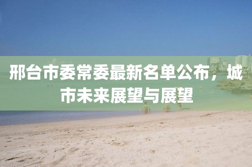 邢臺市委常委最新名單公布，城市未來展望與展望