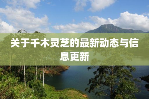 關(guān)于千木靈芝的最新動態(tài)與信息更新