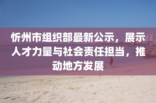 忻州市組織部最新公示，展示人才力量與社會(huì)責(zé)任擔(dān)當(dāng)，推動(dòng)地方發(fā)展