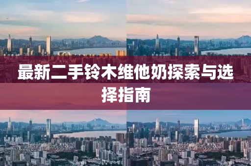 最新二手鈴木維他奶探索與選擇指南