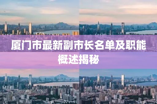 廈門市最新副市長名單及職能概述揭秘