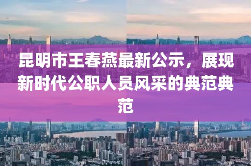 昆明市王春燕最新公示，展現(xiàn)新時(shí)代公職人員風(fēng)采的典范典范