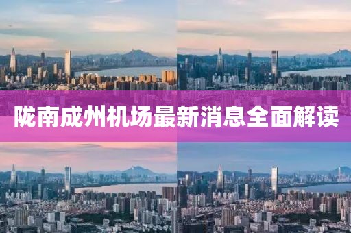 隴南成州機(jī)場(chǎng)最新消息全面解讀
