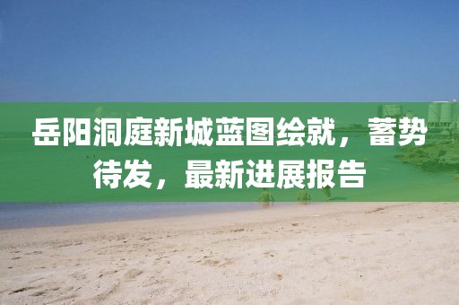 岳陽洞庭新城藍(lán)圖繪就，蓄勢待發(fā)，最新進(jìn)展報告