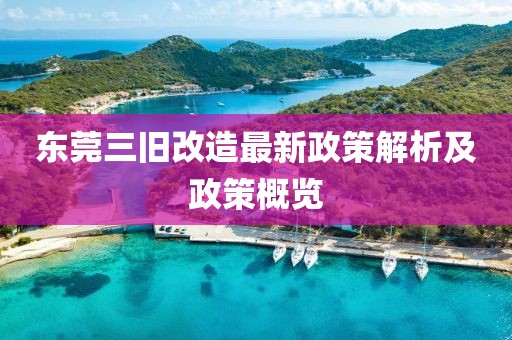 東莞三舊改造最新政策解析及政策概覽
