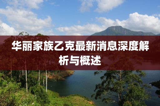 華麗家族乙克最新消息深度解析與概述