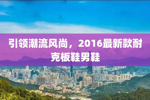 引領(lǐng)潮流風尚，2016最新款耐克板鞋男鞋