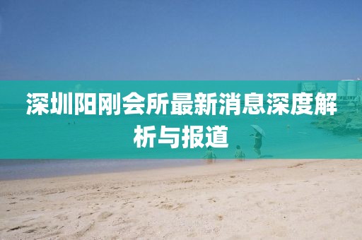 深圳陽(yáng)剛會(huì)所最新消息深度解析與報(bào)道