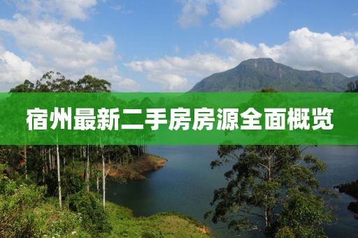 宿州最新二手房房源全面概覽
