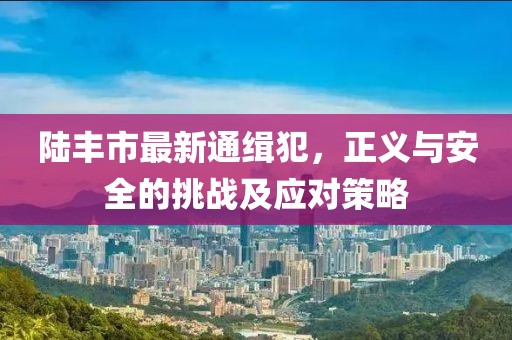 陸豐市最新通緝犯，正義與安全的挑戰(zhàn)及應(yīng)對(duì)策略
