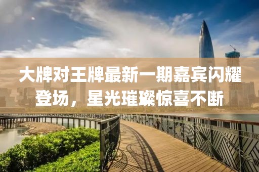大牌對王牌最新一期嘉賓閃耀登場，星光璀璨驚喜不斷