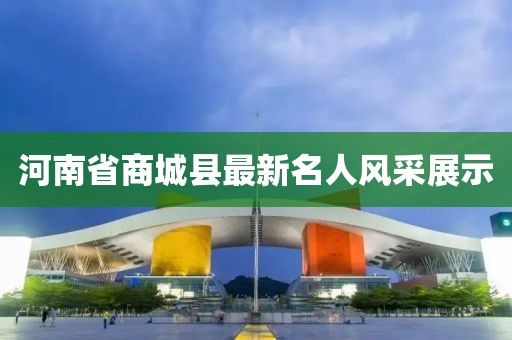 河南省商城縣最新名人風(fēng)采展示