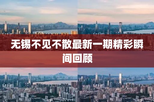 無錫不見不散最新一期精彩瞬間回顧