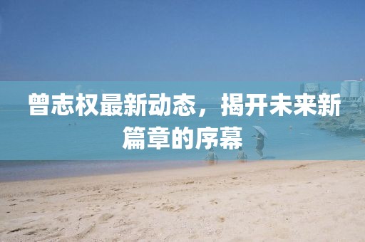 曾志權(quán)最新動(dòng)態(tài)，揭開(kāi)未來(lái)新篇章的序幕