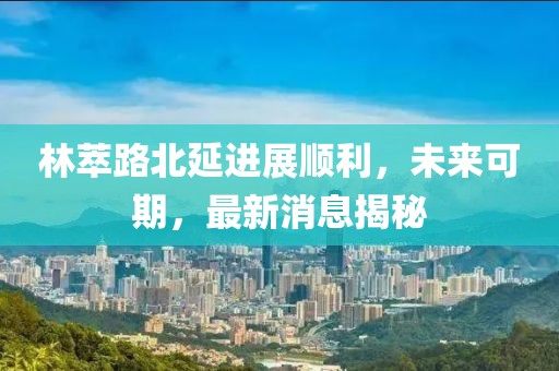 林萃路北延進(jìn)展順利，未來(lái)可期，最新消息揭秘