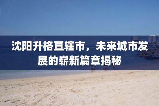 沈陽升格直轄市，未來城市發(fā)展的嶄新篇章揭秘