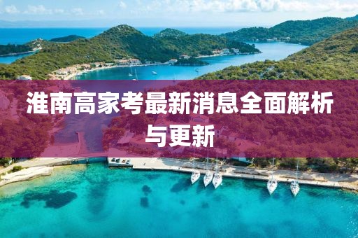 淮南高家考最新消息全面解析與更新