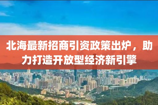 北海最新招商引資政策出爐，助力打造開放型經(jīng)濟(jì)新引擎