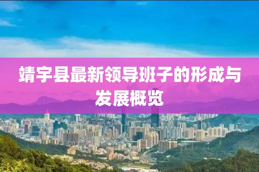 靖宇縣最新領(lǐng)導(dǎo)班子的形成與發(fā)展概覽
