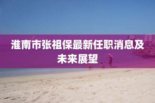 淮南市張祖保最新任職消息及未來展望