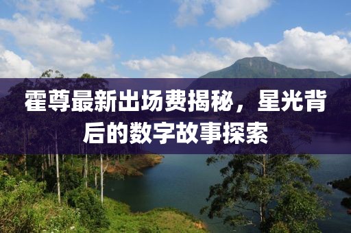 霍尊最新出場(chǎng)費(fèi)揭秘，星光背后的數(shù)字故事探索