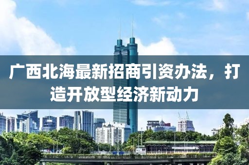 廣西北海最新招商引資辦法，打造開放型經(jīng)濟新動力