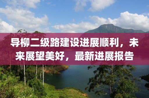 導(dǎo)柳二級(jí)路建設(shè)進(jìn)展順利，未來(lái)展望美好，最新進(jìn)展報(bào)告