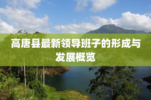 高唐縣最新領(lǐng)導(dǎo)班子的形成與發(fā)展概覽