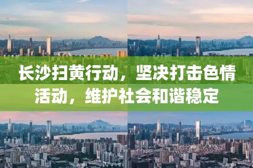 長沙掃黃行動，堅決打擊色情活動，維護社會和諧穩(wěn)定