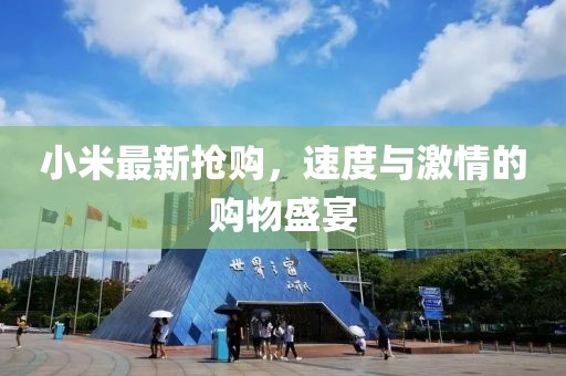 小米最新?lián)屬?，速度與激情的購物盛宴