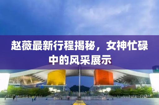 趙薇最新行程揭秘，女神忙碌中的風(fēng)采展示