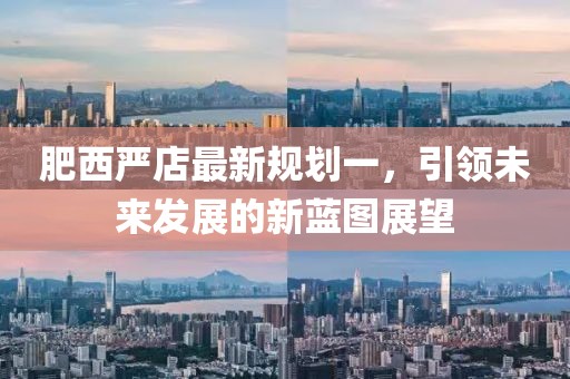 肥西嚴(yán)店最新規(guī)劃一，引領(lǐng)未來發(fā)展的新藍(lán)圖展望